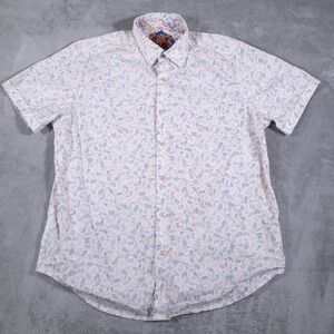 Robert Graham Shirt Mens Large Abstract Pattern Button Up Casual Unique Designer